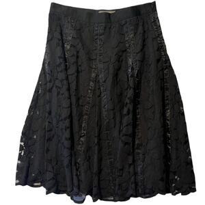 Mark Shale Women's 10 Black Lace‎ Skirt Floral Whimsigoth Goth Dark Academia